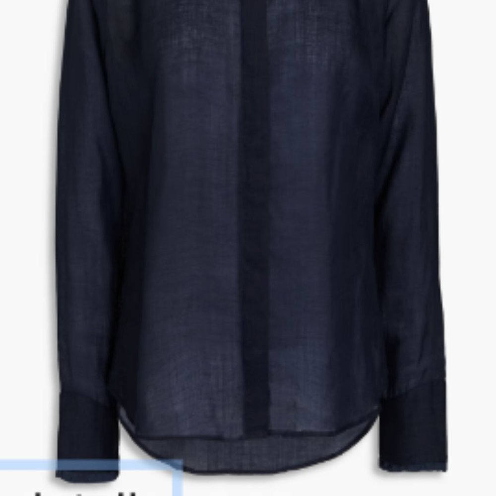 rag & bone Jordan Ramie Shirt Size Small Midnight Blue NWOT - Picture 6 of 11
